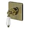 Kingston Brass Single-Handle Three-Way Diverter Valve with Trim Kit, Antique Brass KS3043WLL - alternate 1